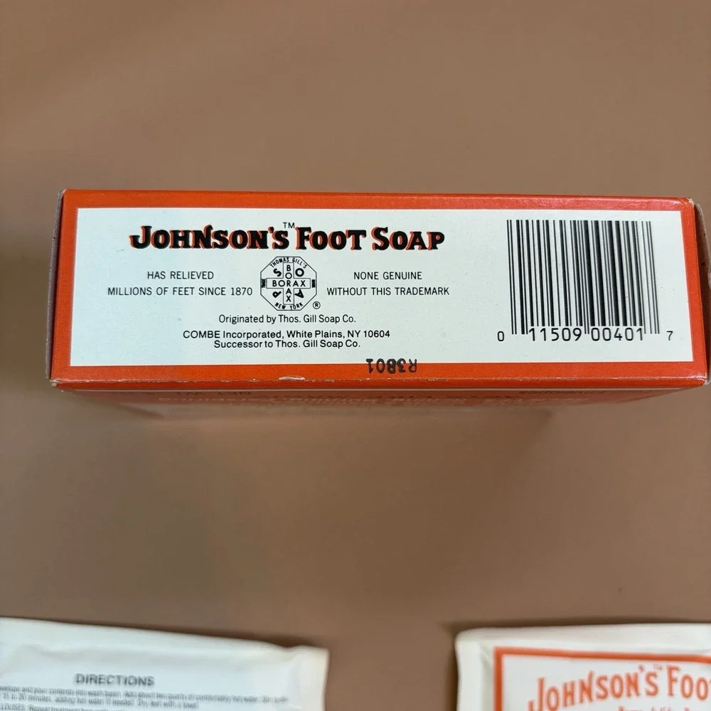 Johnsons Foot Soap‎ Powder Soak 2 Packets With Box Discontinued NOS